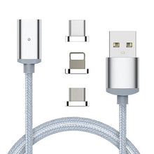 Load image into Gallery viewer, Metal Braided Premium Quality Magnetic Charging Cable (3 in 1)