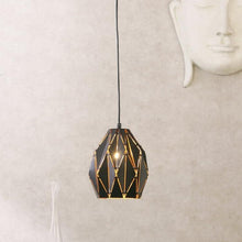 Load image into Gallery viewer, Caviar Tall Black Hanging Lamp