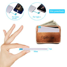 Load image into Gallery viewer, World&#39;s Slimmest Credit Card Shape Power Bank