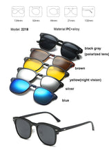 Load image into Gallery viewer, 5-in-1 Magnetic Clip On Sunglasses For Men &amp; Women