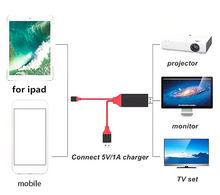 Load image into Gallery viewer, 8-Pin iPhone/USB to HDMI Converter Cable
